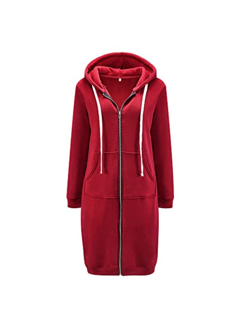 Women's Zip Up Hoodie Long Tunic Sweatshirt with Pockets
